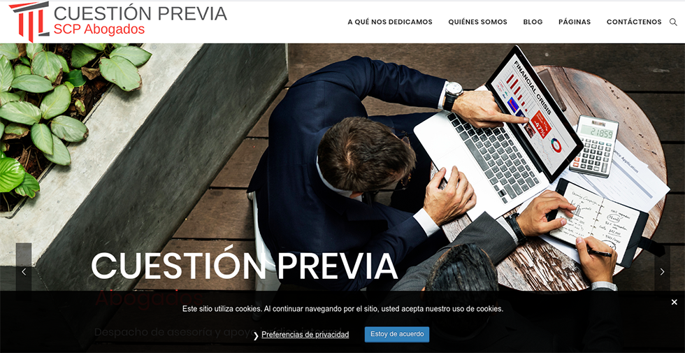 Cuestión Previa Abogados - Web corporativa realizada en Wordpress